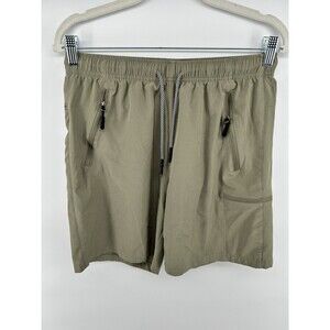 Viodia Mens Shorts Small Green Trail Hiking Outdoor Zip Pockets Quick Dry